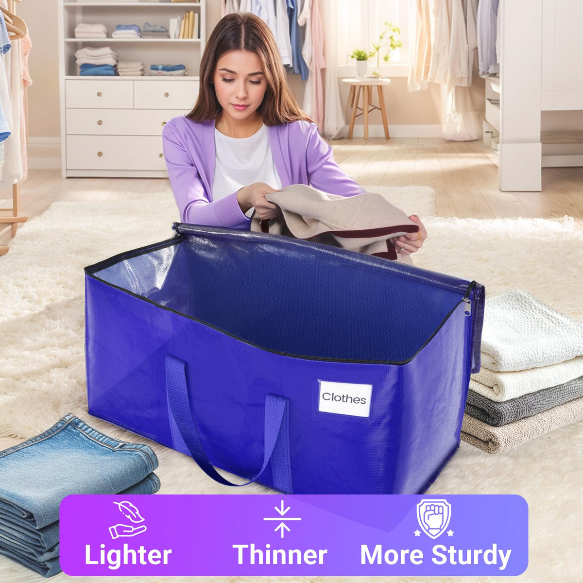 Fabspace foldable bags save space when stored.