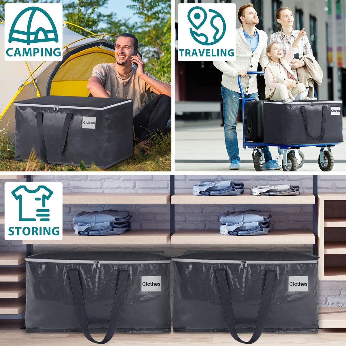 Fabspace moving bag is versatile for moving, storing, and organizing.