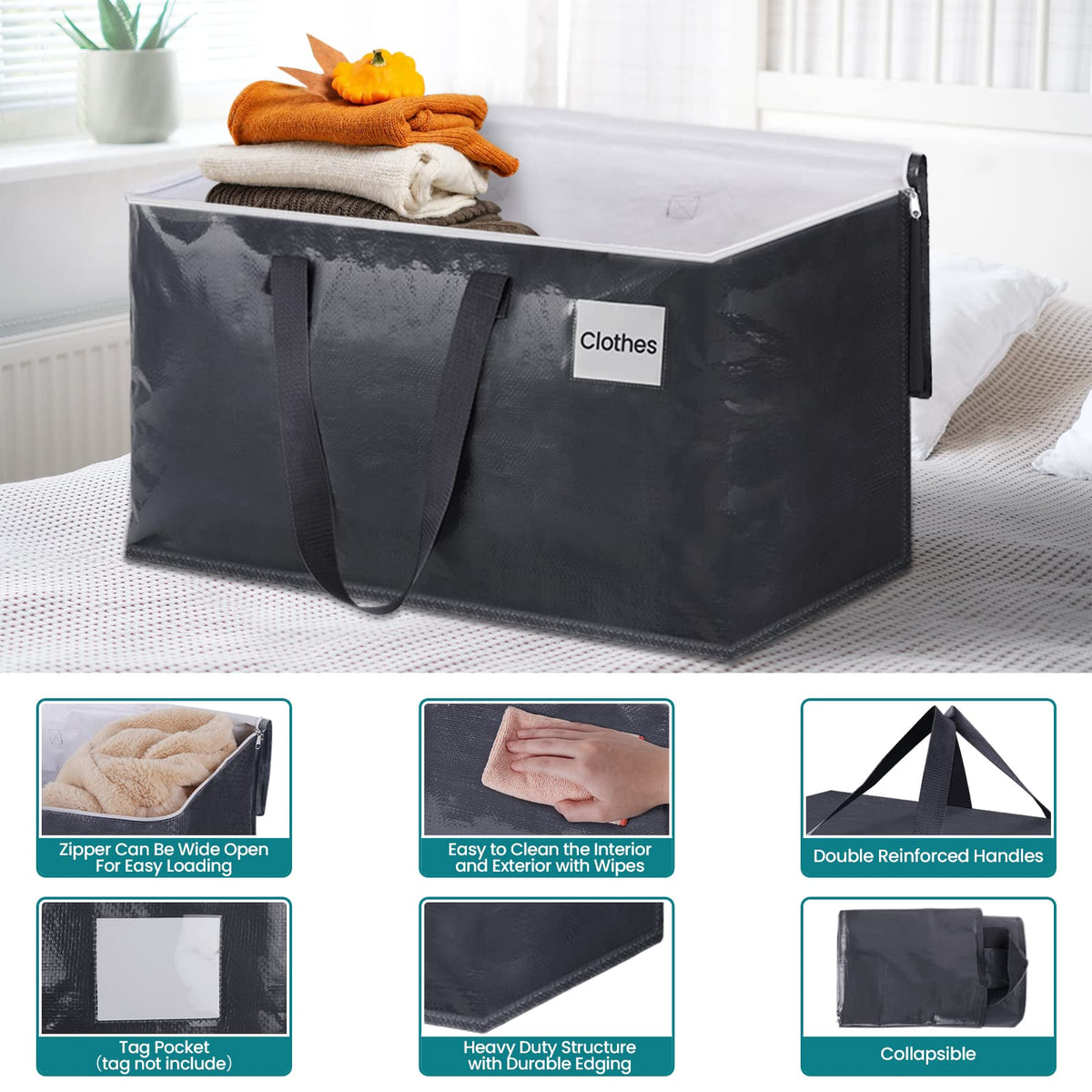 Fabspace bag reinforced webbing handles support heavy loads during transport.
