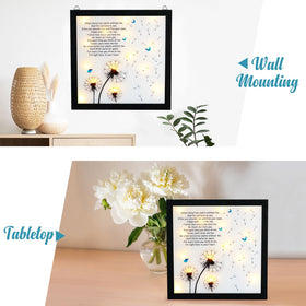 Fabuday night-light shadow box glows warmly, creating a peaceful bedside atmosphere