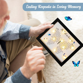 Fabuday memorial LED shadow box wall-mount option saves shelf space