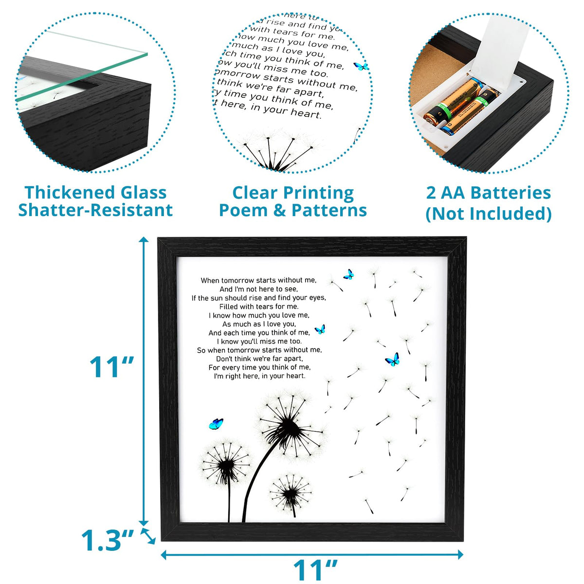 Fabuday LED shadow box can be hung or placed on a table