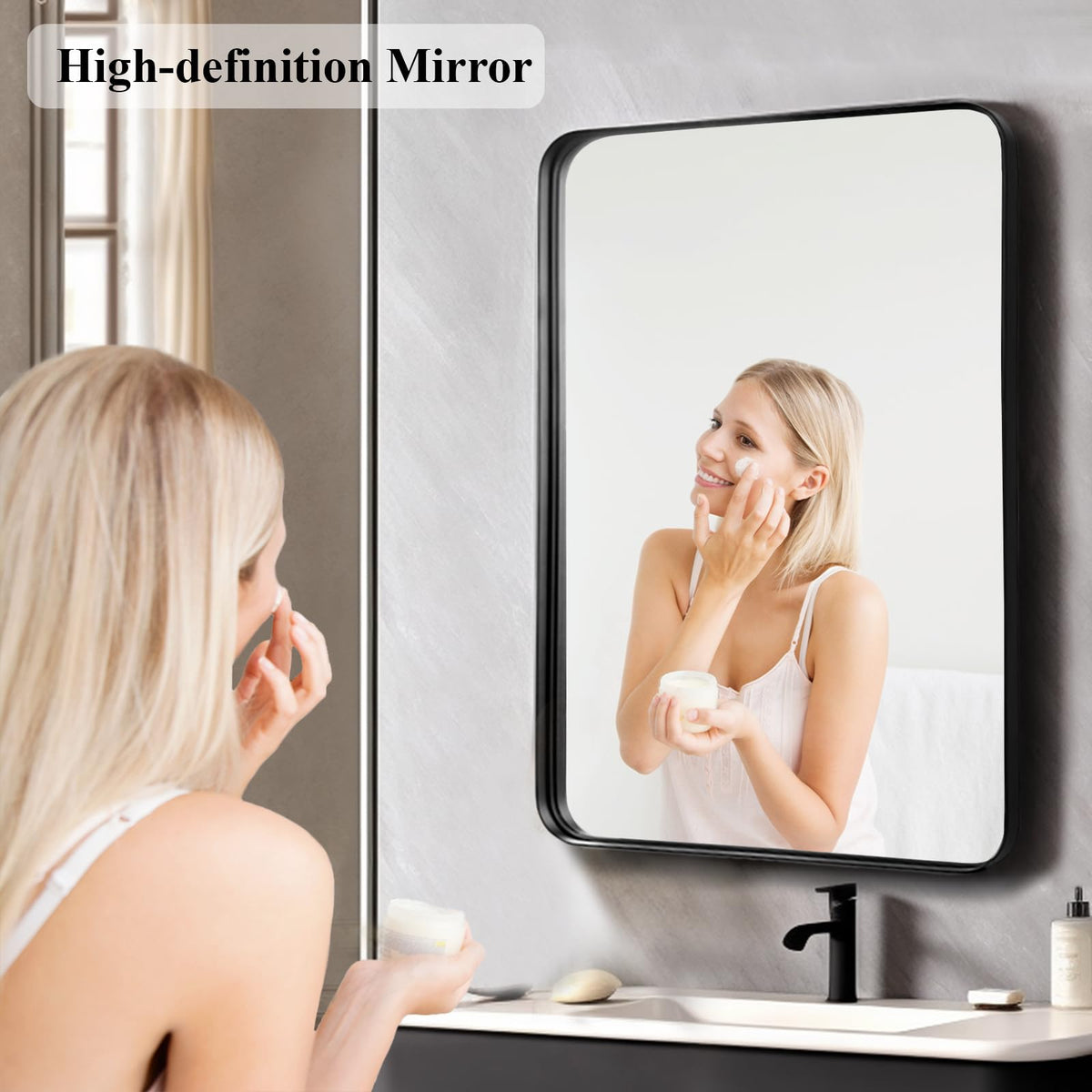 Fabuday wall-mounted vanity mirror saves space with crisp reflection