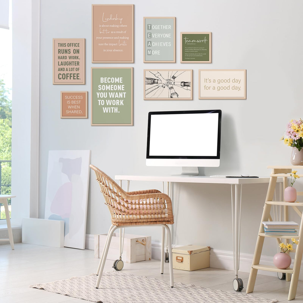 Faccito 8-piece wall art in multiple sizes for flexible layouts