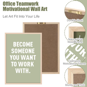 Faccito wooden framed art adds warmth and professional vibe to homes and offices