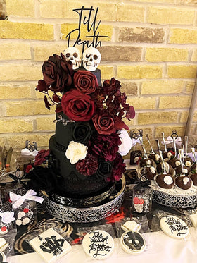 FACINOC bulk-pack burgundy artificial roses for versatile party decor and events.
