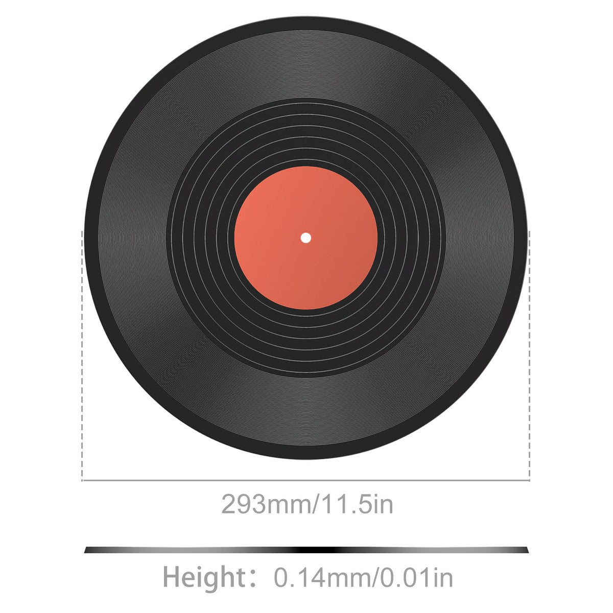 Facmogu blank vinyl record with purple center, adds a retro touch to living rooms.