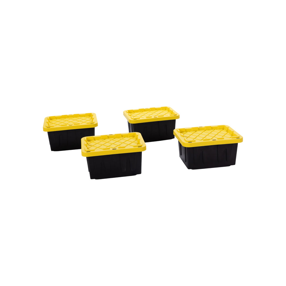 Factory Direct Partners 5-gallon tote with lockable lid for secure storage.