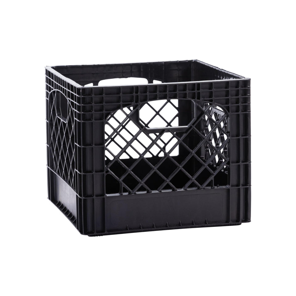 Factory Direct milk crate 16qt stackable in garage for tools.