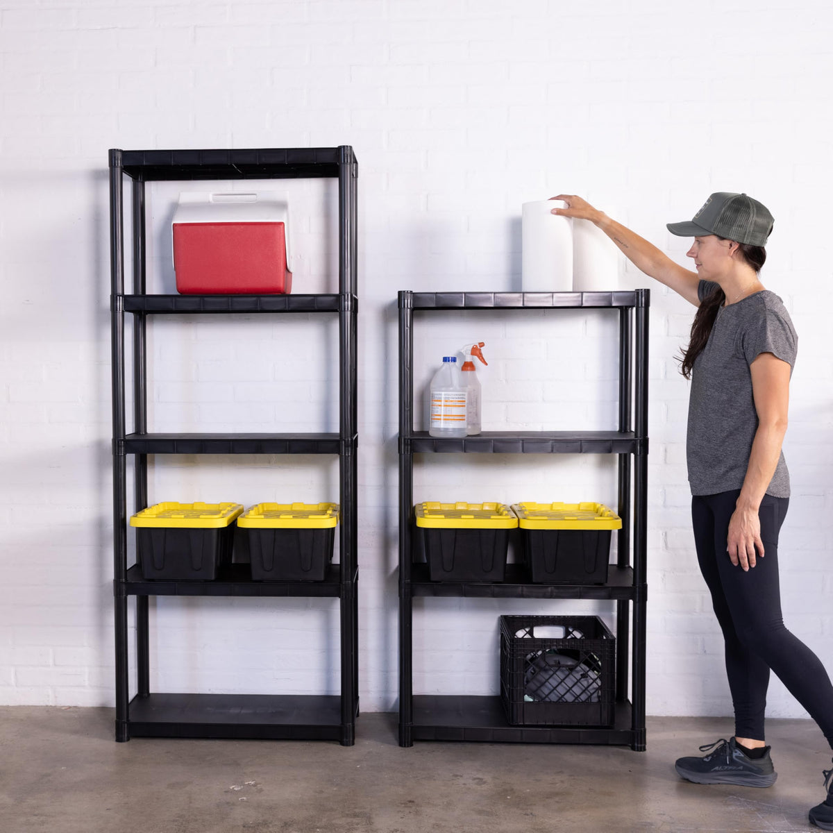 Factory Direct heavy-duty crate loaded with groceries for easy transport.