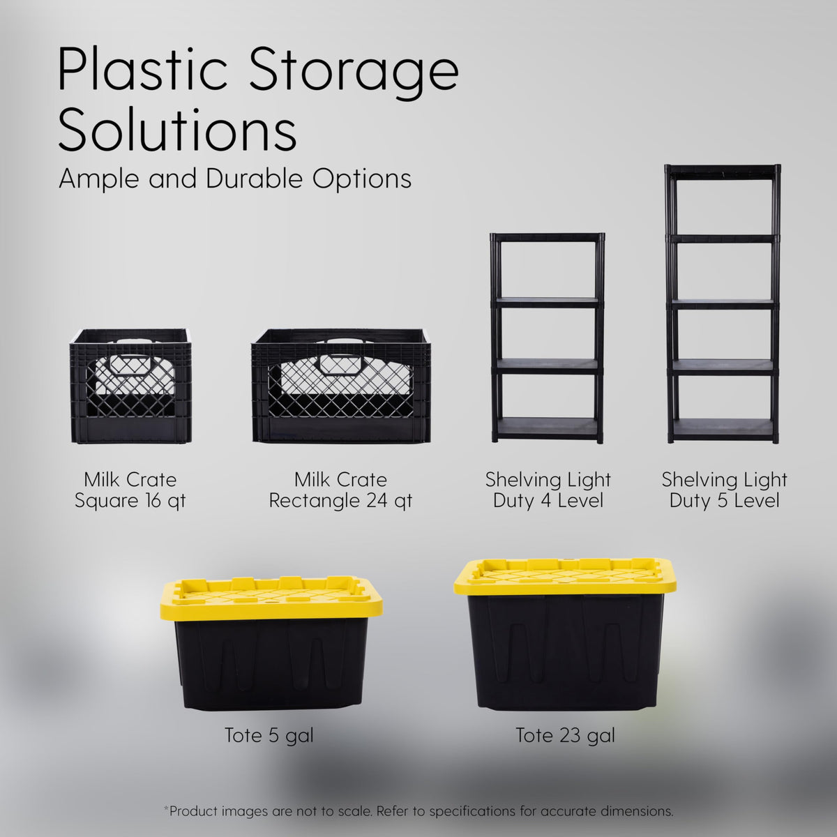 Factory Direct Partners 24-quart crate perfect for tools and teaching supplies.