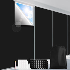 FADOTY 100% blackout curtains travel-pack setup for quick darkness