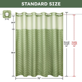 FADOTY 71x74 inch size fits standard showers with style.