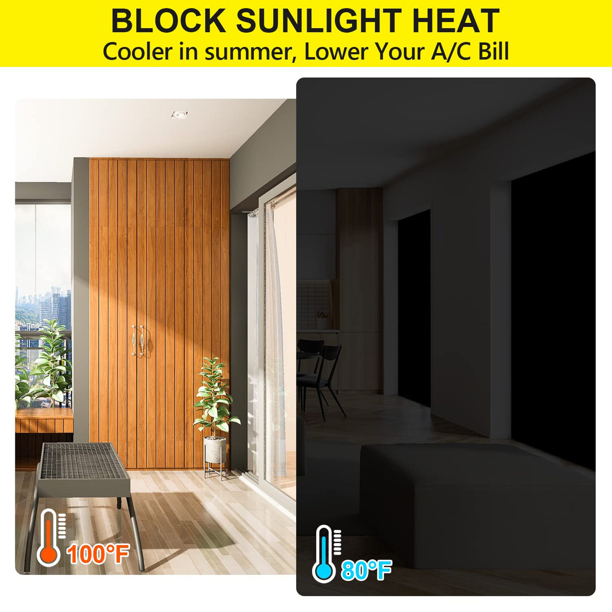 FADOTY blackout sheet suits bedroom, nursery, and office setups