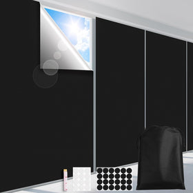 FADOTY blackout curtains in a bedroom setup block sunlight for better daytime rest.