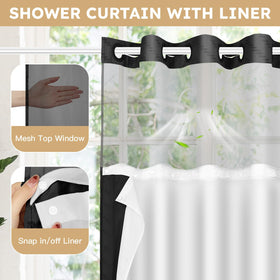 FADOTY snap-in liner details show easy on and off for cleaning.