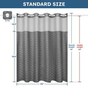 FADOTY hotel-grade water-resistant fabric curtain for durable use.