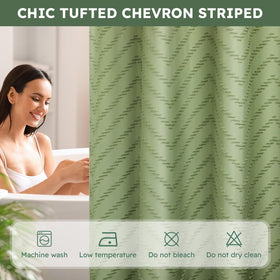 FADOTY tufted chevron pattern adds texture to your bathroom.