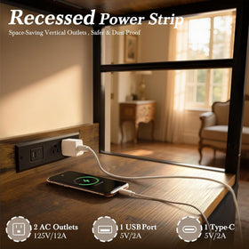 Faesun fabric drawer provides concealed storage for small items.
