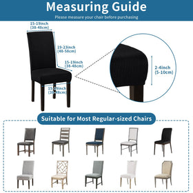 Fafua stretch dining chair cover on a dining room setup demonstrates versatile styling options
