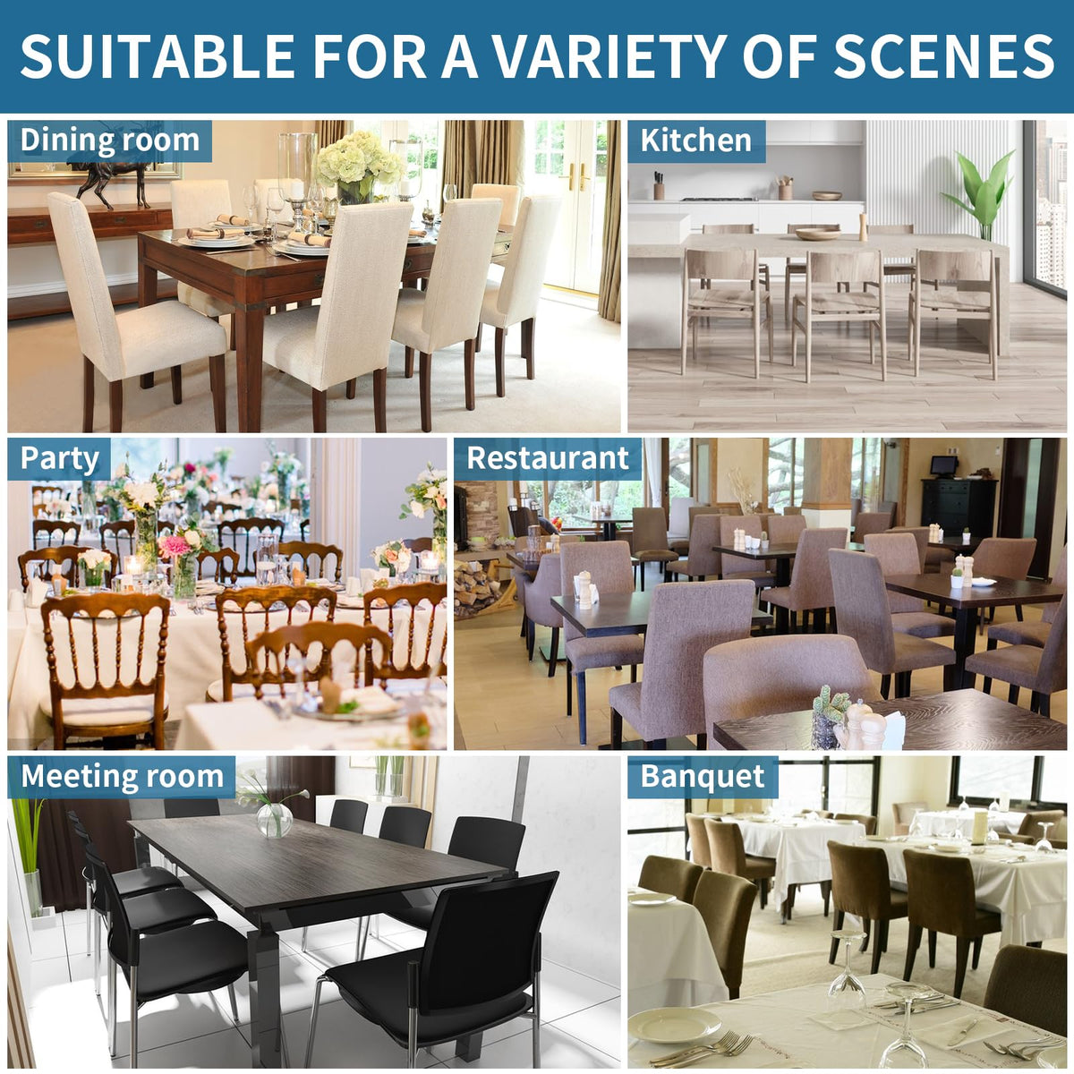 Fafua stretch dining chair cover for wedding banquets helps protect chairs and simplify cleanup