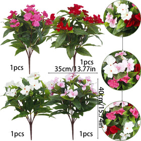 FAICOIA artificial impatiens white outdoor bouquet brightens balconies