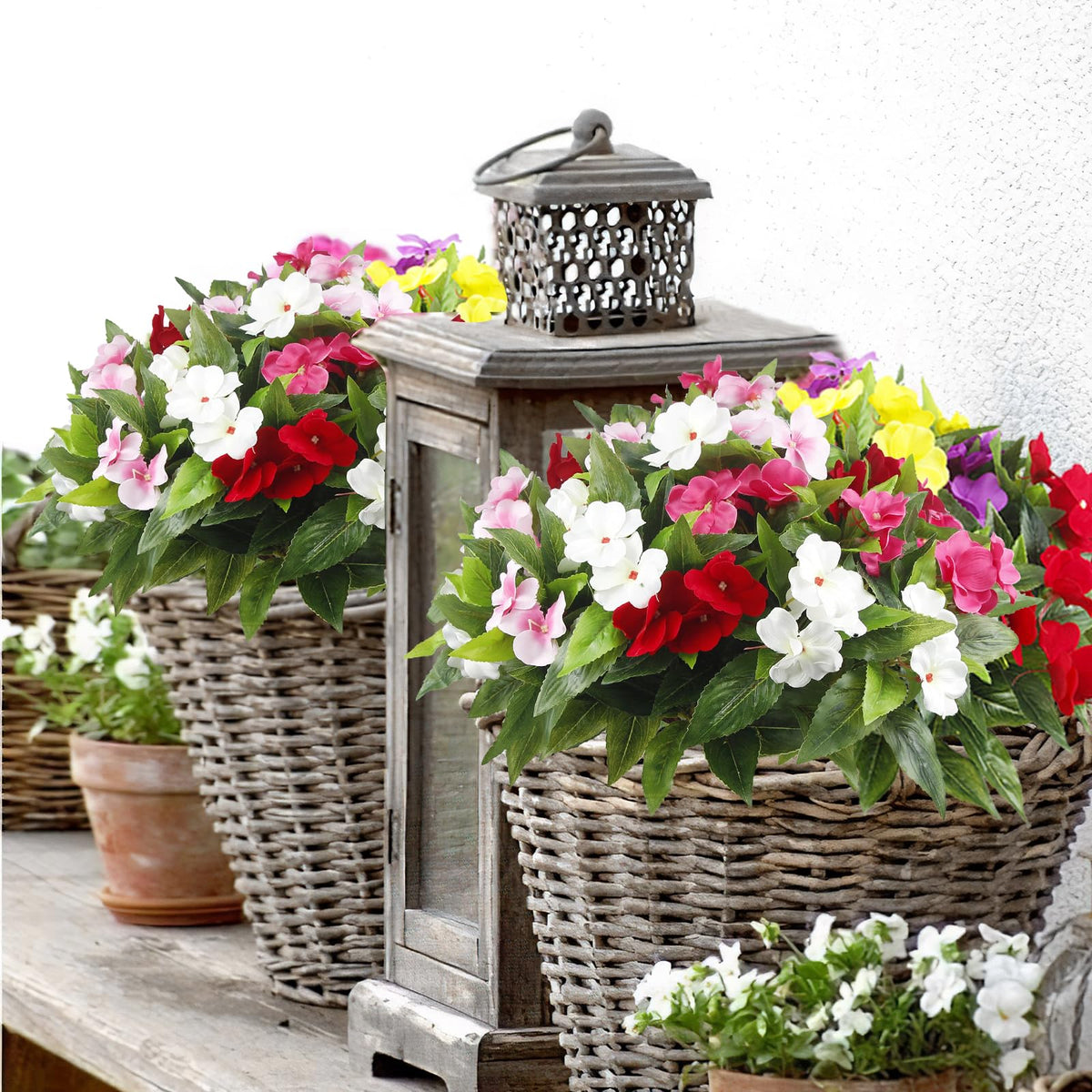 FAICOIA UV-resistant impatiens outdoor bouquet maintains color in sun