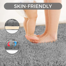 Fairblink 5x8 tie-dyed design adds subtle color to any room.