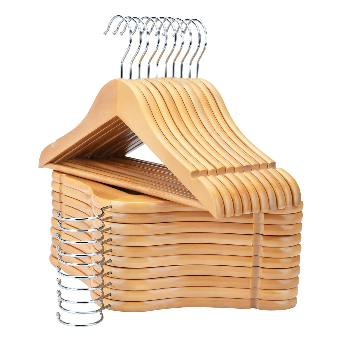 FairyHaus Kids Hangers with 12.8 inch wooden design for lightweight toddler garments