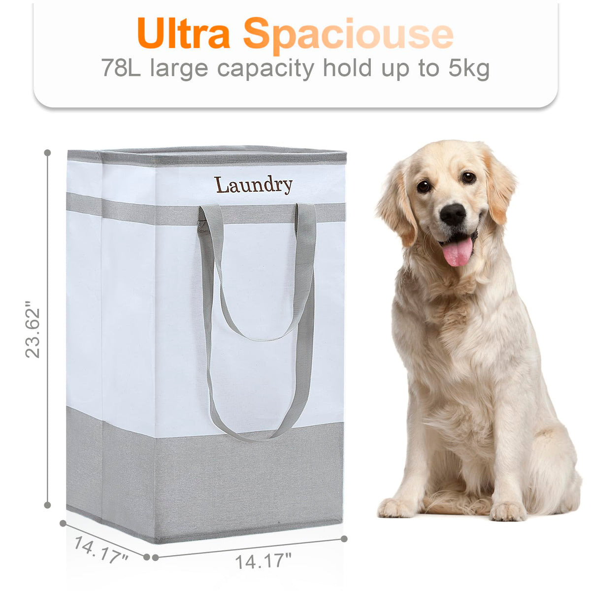 FairyHaus 78L long-short handles emphasize versatile carrying options at stairs or rooms.