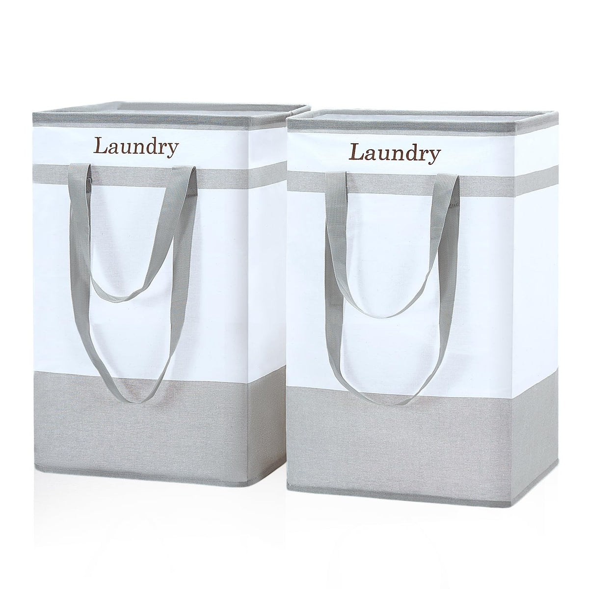 FairyHaus 78L side view shows a spacious, easy-to-carry laundry basket for large loads.