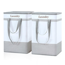 FairyHaus 78L side view shows a spacious, easy-to-carry laundry basket for large loads.