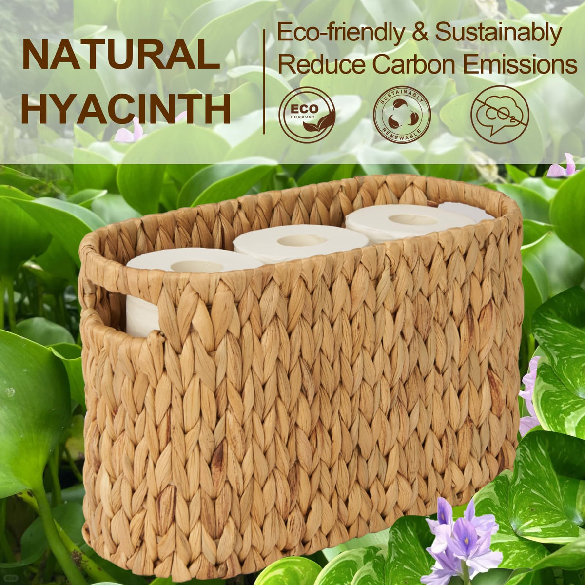 FairyHaus compact design saves space while holding six rolls of toilet paper.