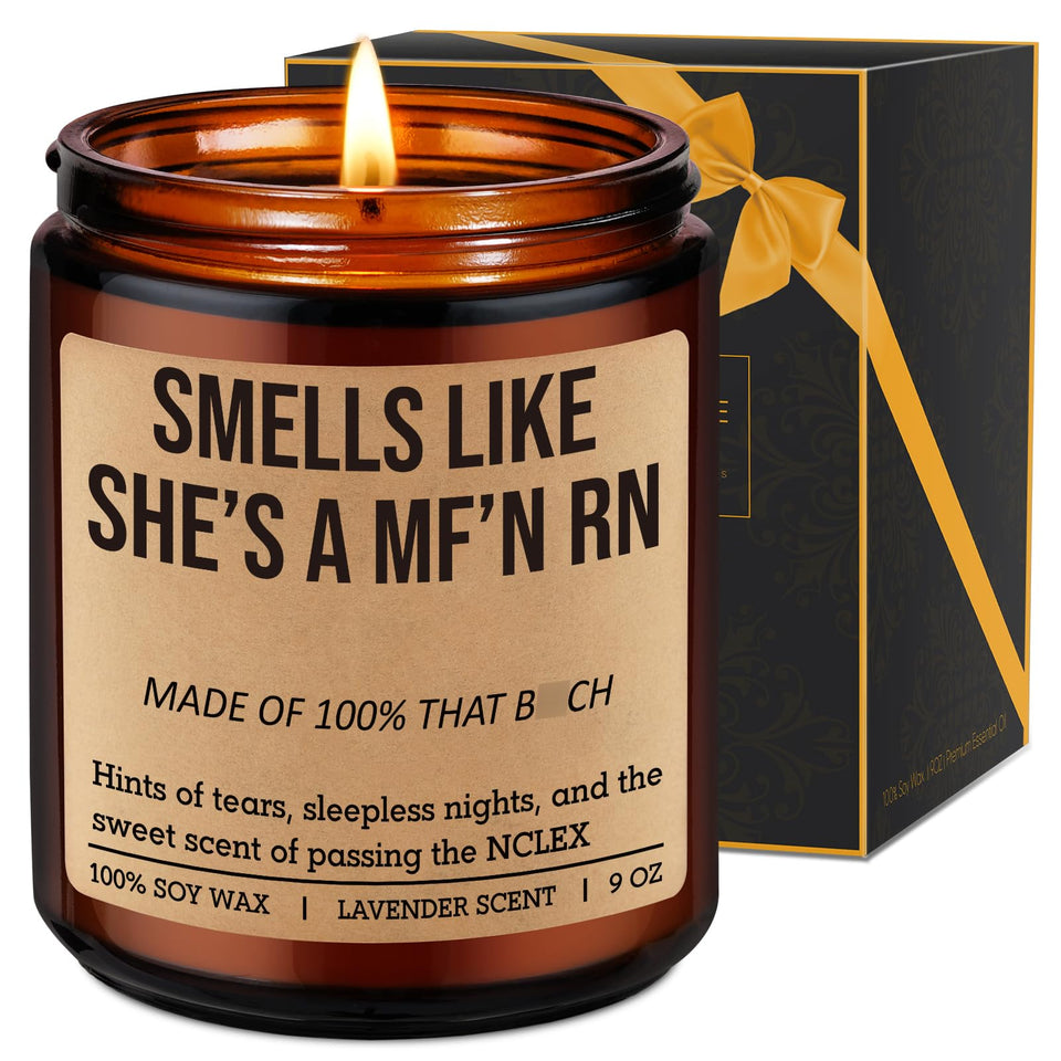 Fairy’s Gift Candle new-rn close-up with lavender aroma for relaxing ambiance.