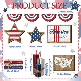 FairySandy 4th of July rattan stars, rustic texture adds country charm.