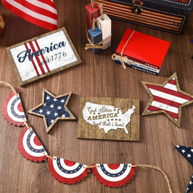 FairySandy rustic wooden signs bundle, versatile for tiered tray styling.
