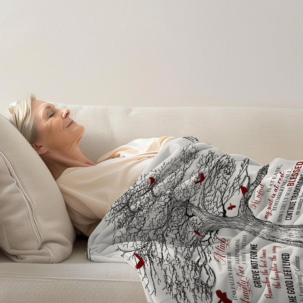 FAIVHSO blanket draped on bed for cozy evenings.