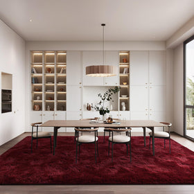 FALARK burgundy rug washable care makes cleaning quick and simple