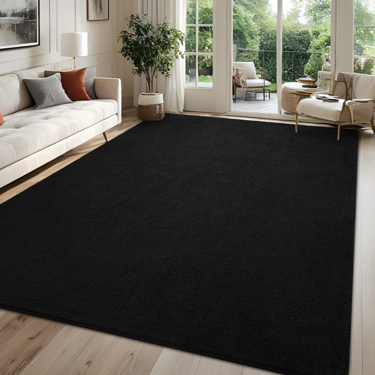 FALARK anti-slip bottom keeps rug securely in place for kids and pets.
