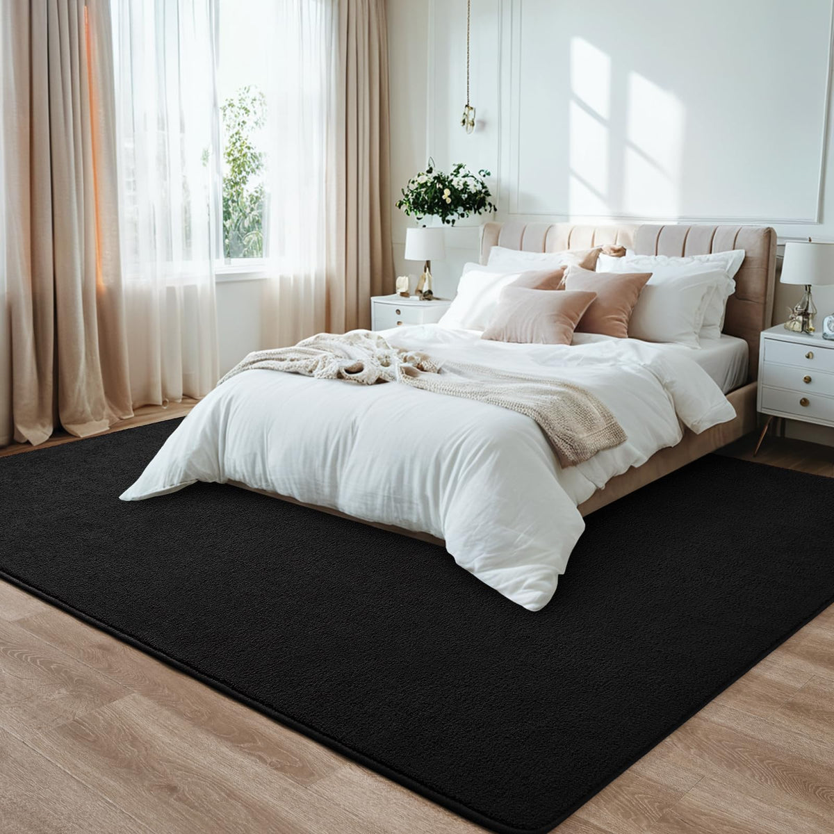 FALARK memory foam padding provides cushioned support on hard floors.