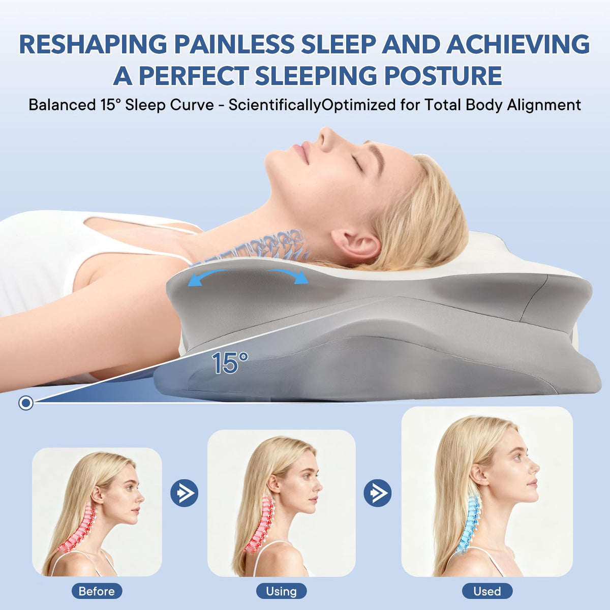 FAMKCY memory foam close-up highlighting CertiPUR-US certified core material