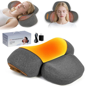 FAMKCY neck massage pillow with heat therapy for at-home relaxation.