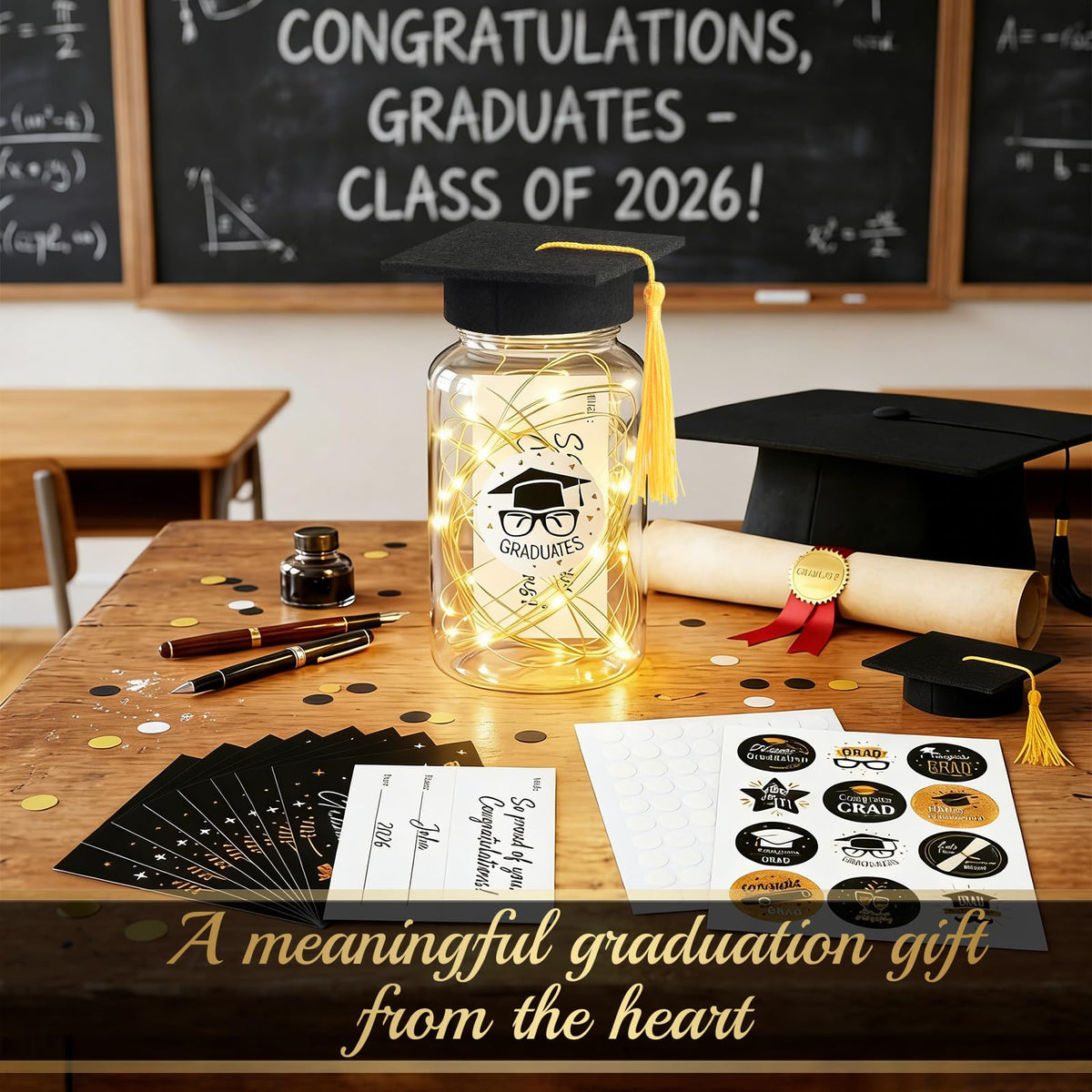 FAMNONE memory jars preserve keepsakes from the Class of 2026 celebration.