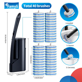 FAMYLI disposable sponge head 2.5-inch diameter cleans edges softly.