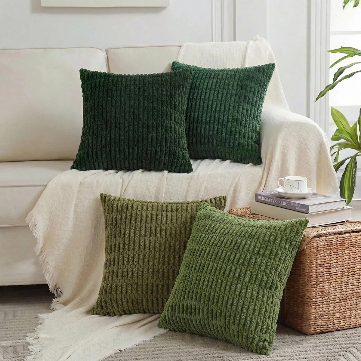 Fancy Homi 4-pack decorative pillow covers for quick living room refresh.