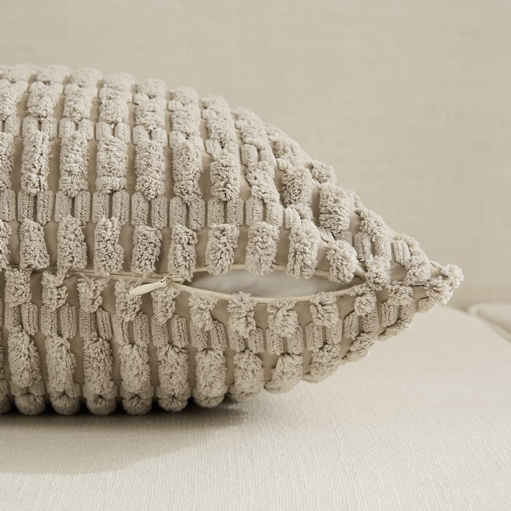 Fancy Homi hidden zipper pillow cover delivers a seamless silhouette.