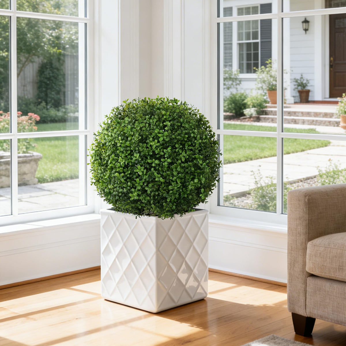 FancyPlus maintenance-free shrubs stay pristine with occasional rinse.