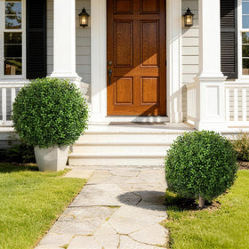 FancyPlus topiary for outdoor and indoor use withstands sun without fading.