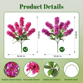 FancyPlus artificial delphinium outdoor flowers enhance patios with fade resistant, maintenance free bloom