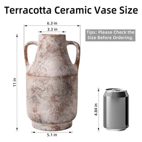 FancyPlus 11-inch tall ceramic vase silhouettes tall arrangements.